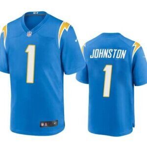 Quentin Johnston Blue Stitched Jersey